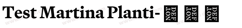 Test Martina Planti字体转换